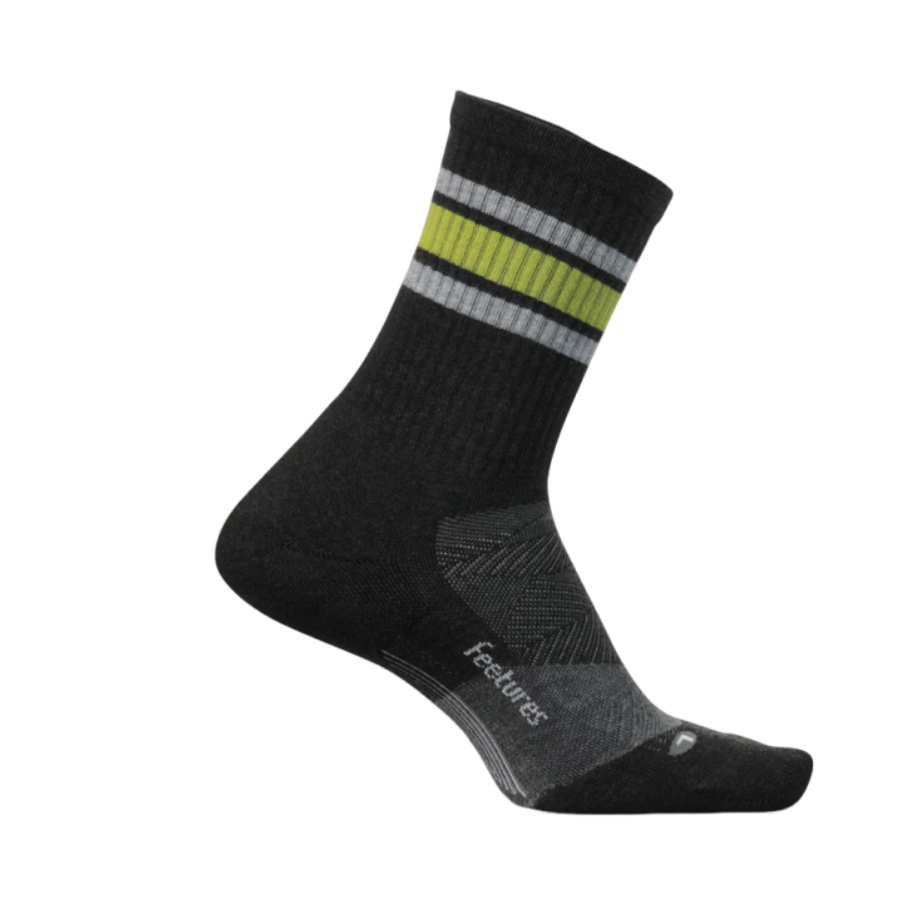 Feetures Trail Max Cushion Mini Crew Trail Blaze Charcoal Sock