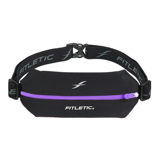 Fitletic Mini Sport Belt - Black Purple Zip