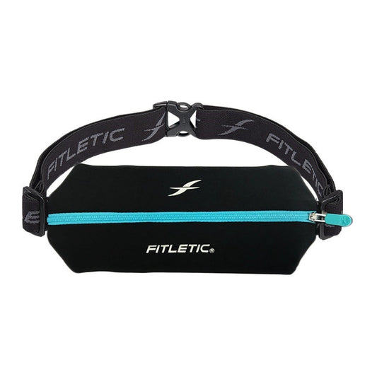 Fitletic Mini Sport Belt - Black / Turquoise Zip