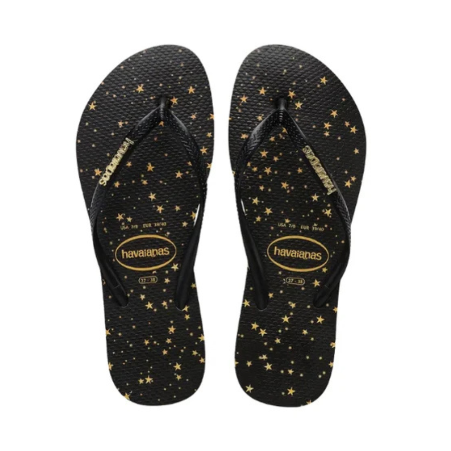 Havaianas Slim Metallic (Galaxy) Black/Gold