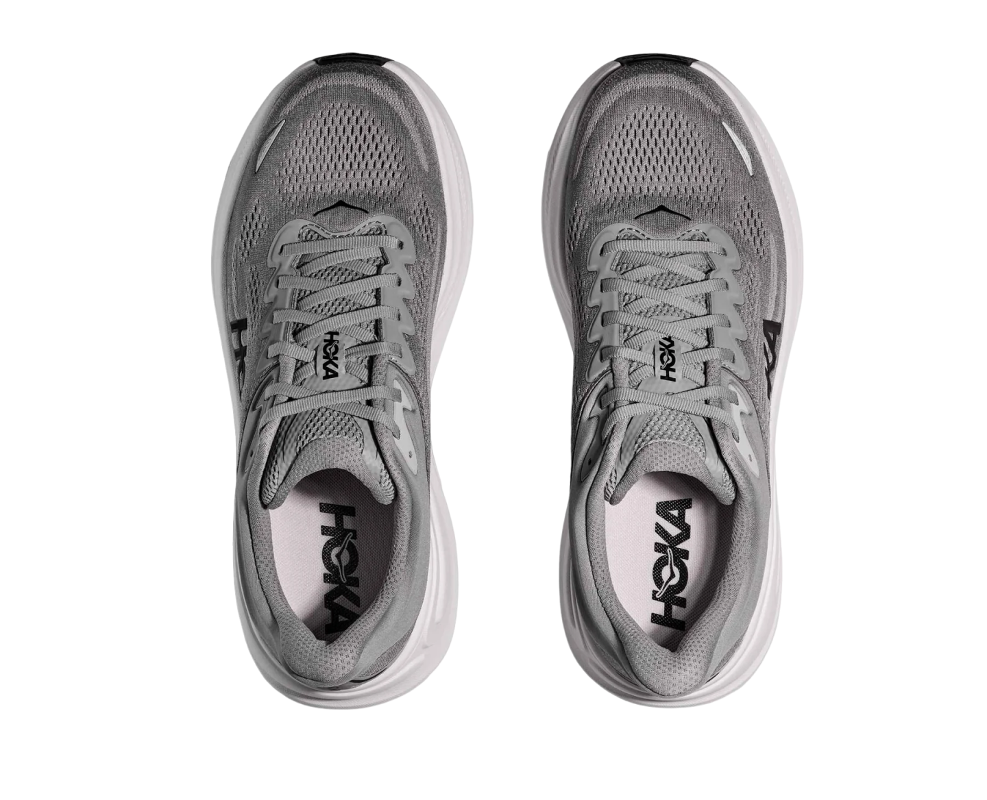 Hoka Bondi 9 Grey Wide (2E) Mens