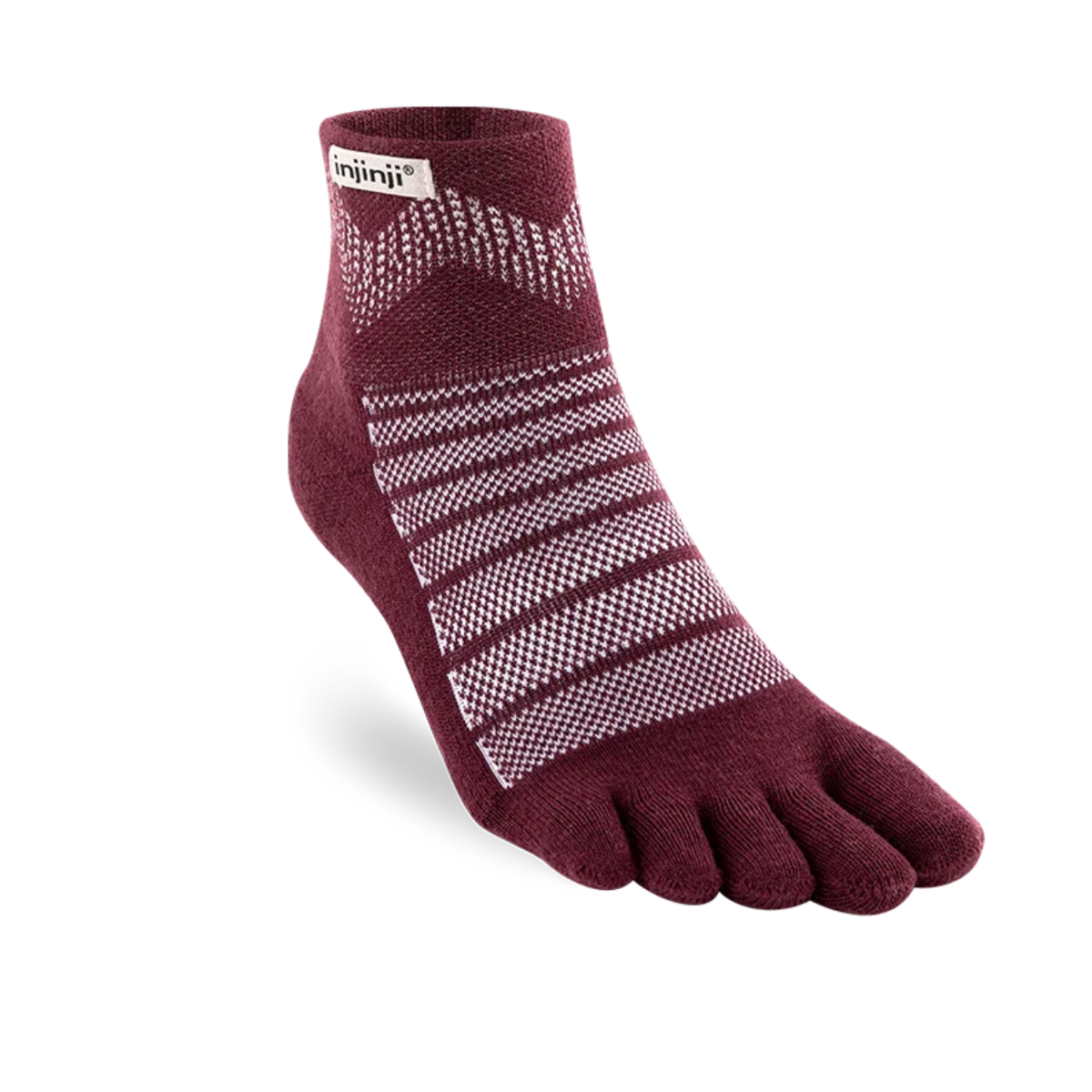 Injinji Outdoor Midweight Mini Crew Merino Wool Sock Garnet