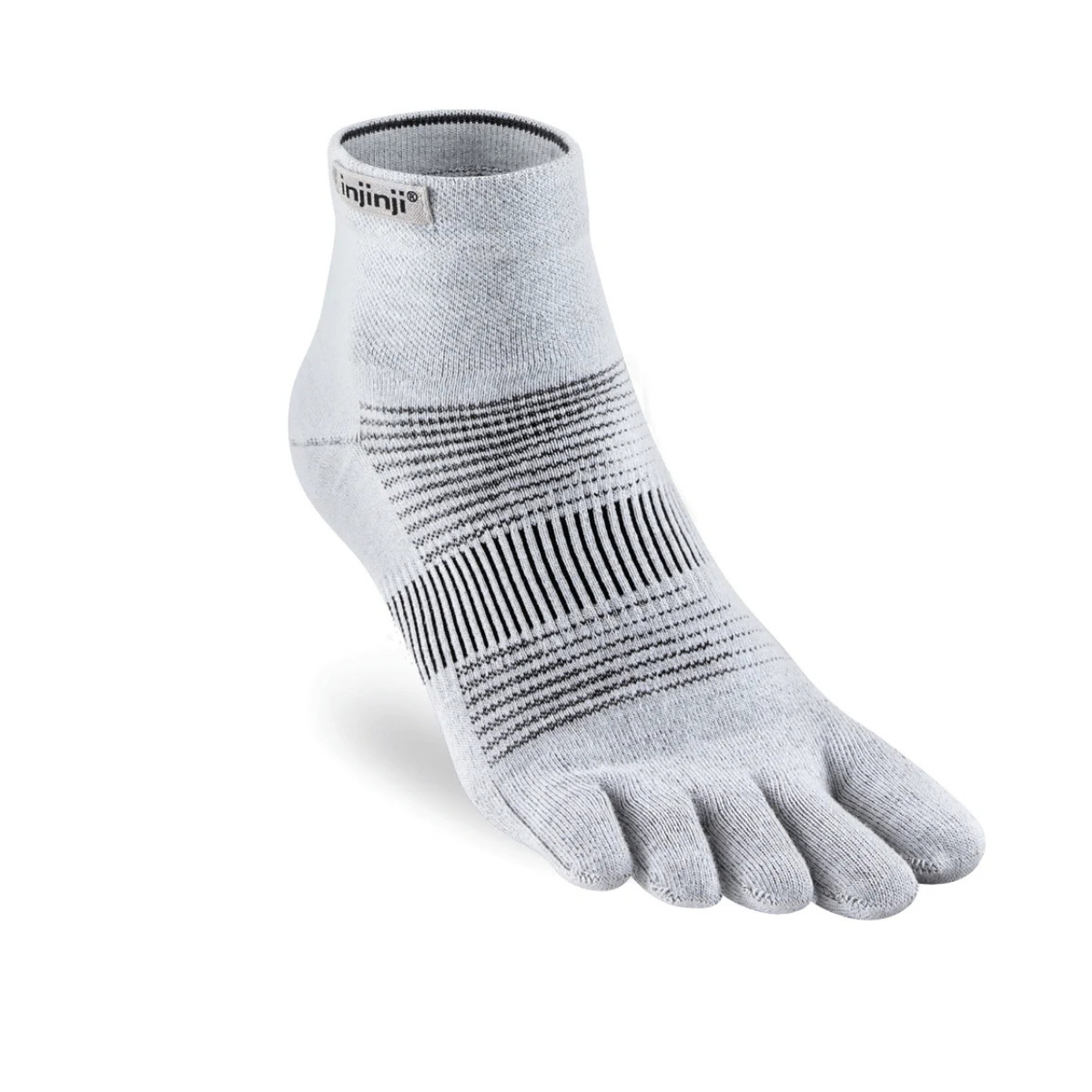 Injinji Run Lightweight Mini-Crew Sock Gray