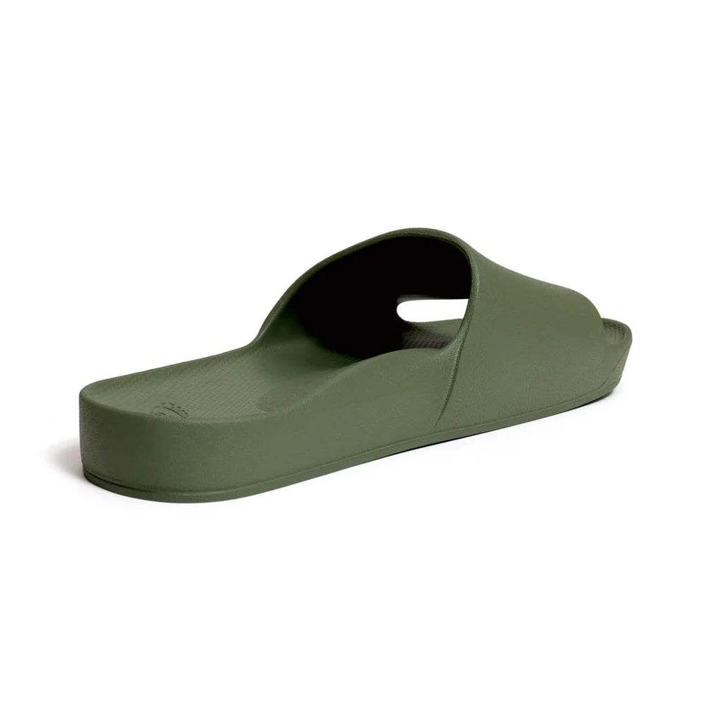 Archies Arch Support Slides Olive Unisex