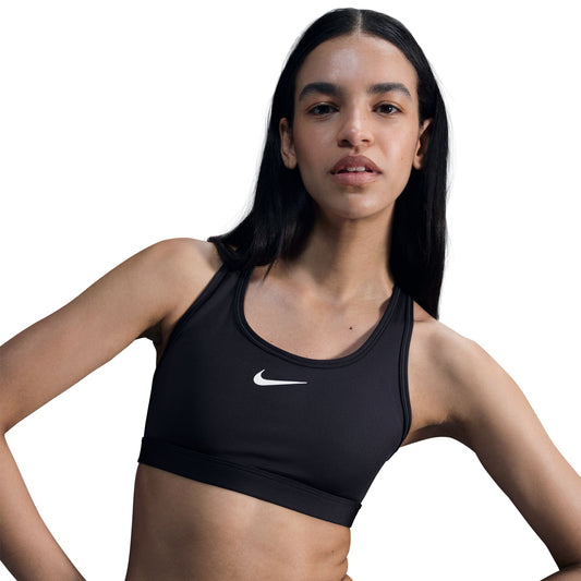 Nike Dri-Fit Swoosh Bra Black Medium Support Womens
