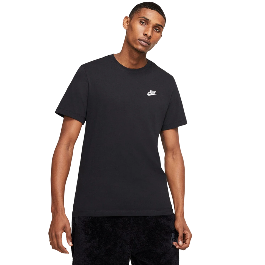 Nike Sportswear Club Black Tee Mens