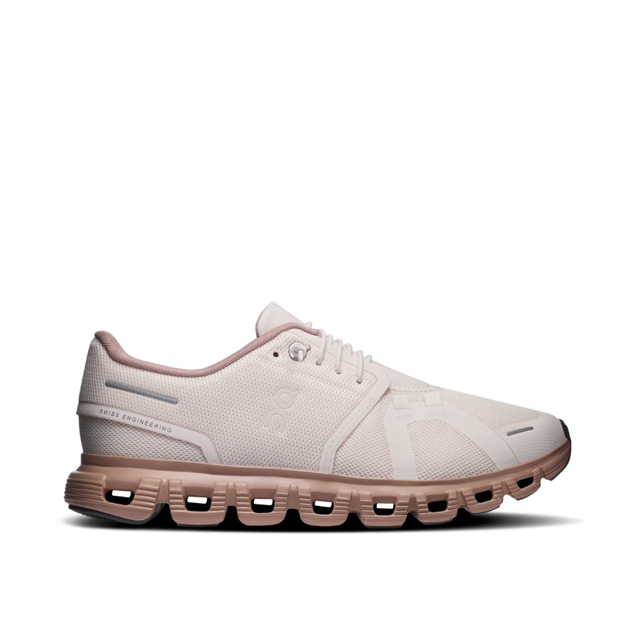 On Running Cloud 6 Oyster / Biscuit Womens