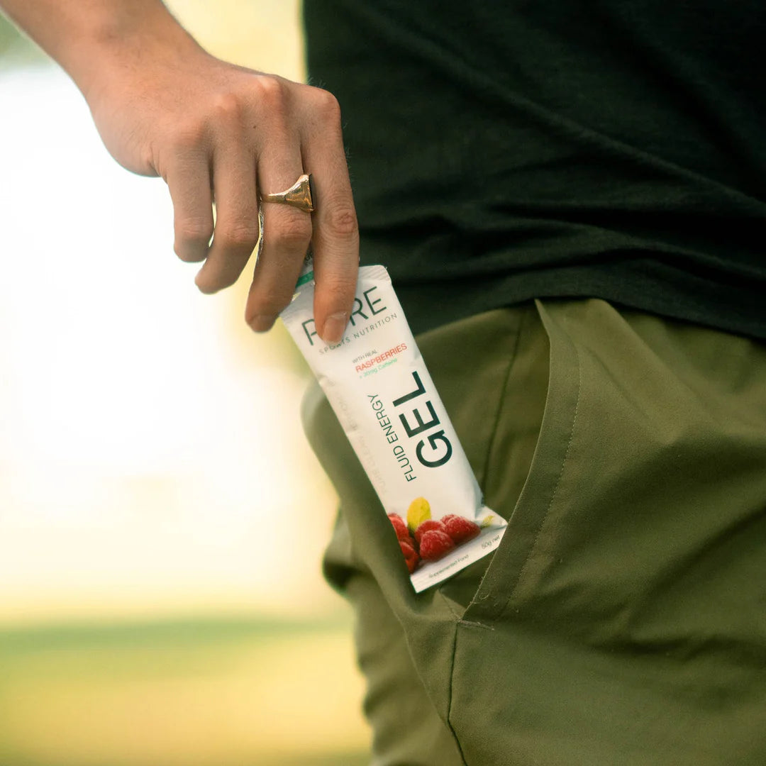 Pure Fluid Energy Gel - Raspberry (+ Caffeine) 50g