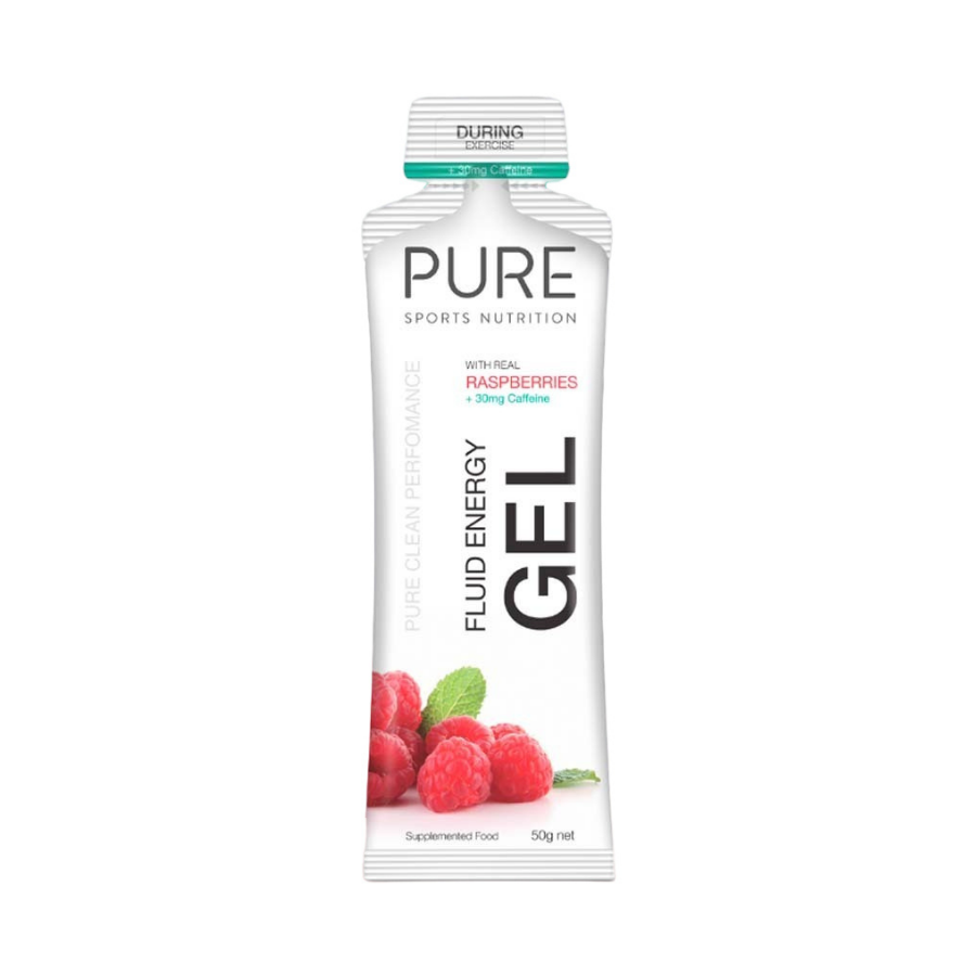 Pure Fluid Energy Gel - Raspberry (+ Caffeine) 50g