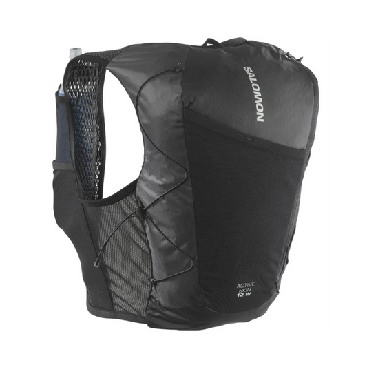 Salomon Active Skin 12 Set with Flasks Womens - Black / Metal