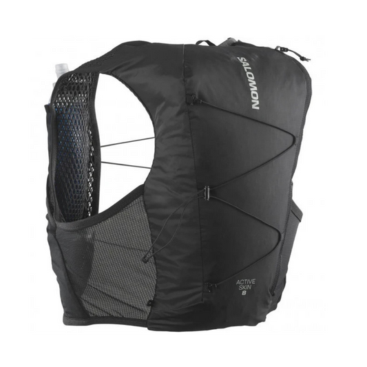 Salomon Active Skin 8 With Flasks - Black / Metal
