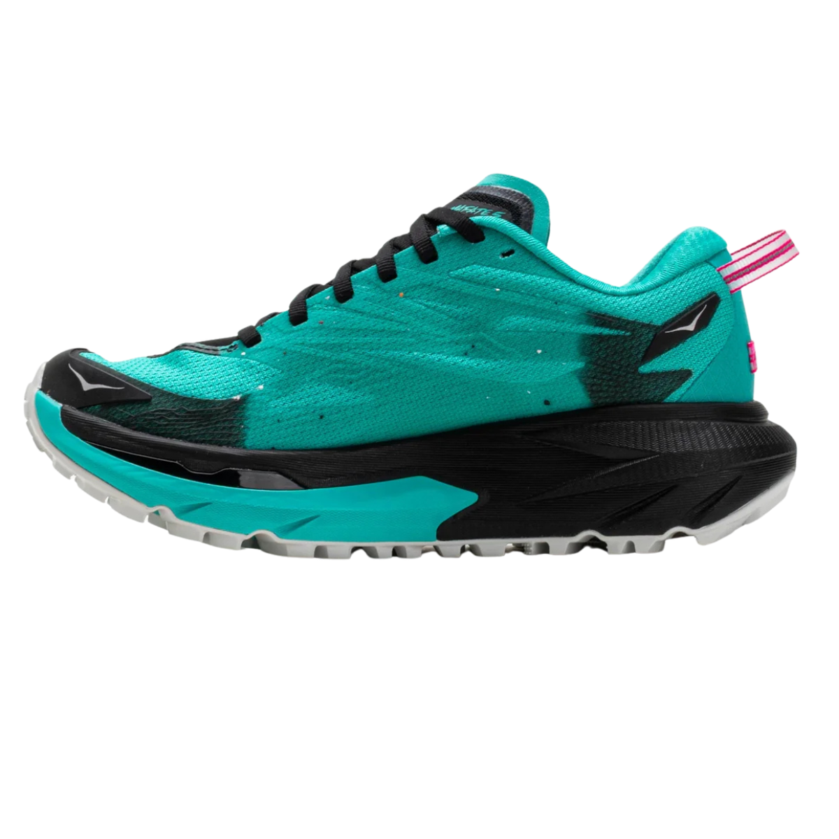 Hoka Mafate 5 Black / Electric Aqua Womens