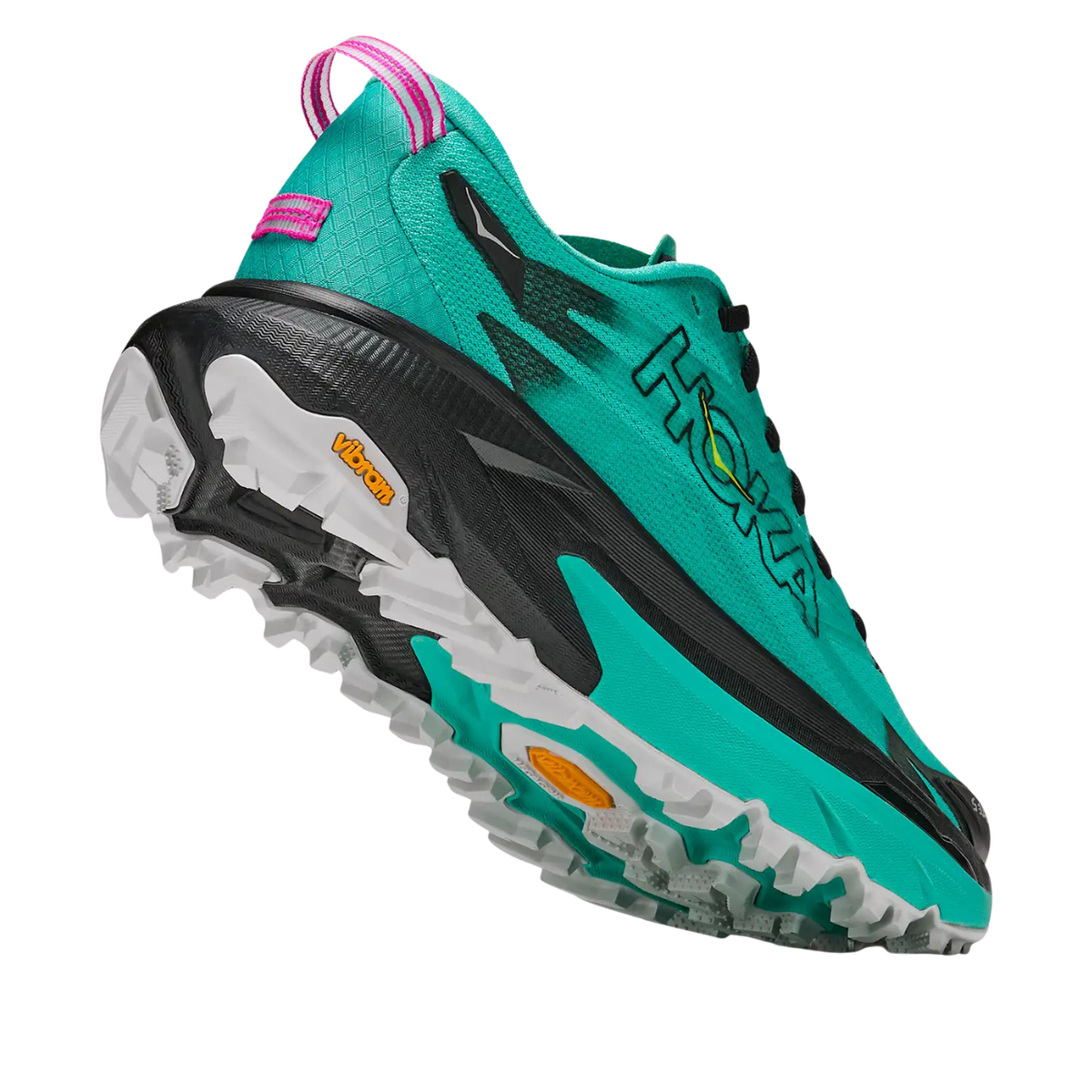 Hoka Mafate 5 Black / Electric Aqua Womens
