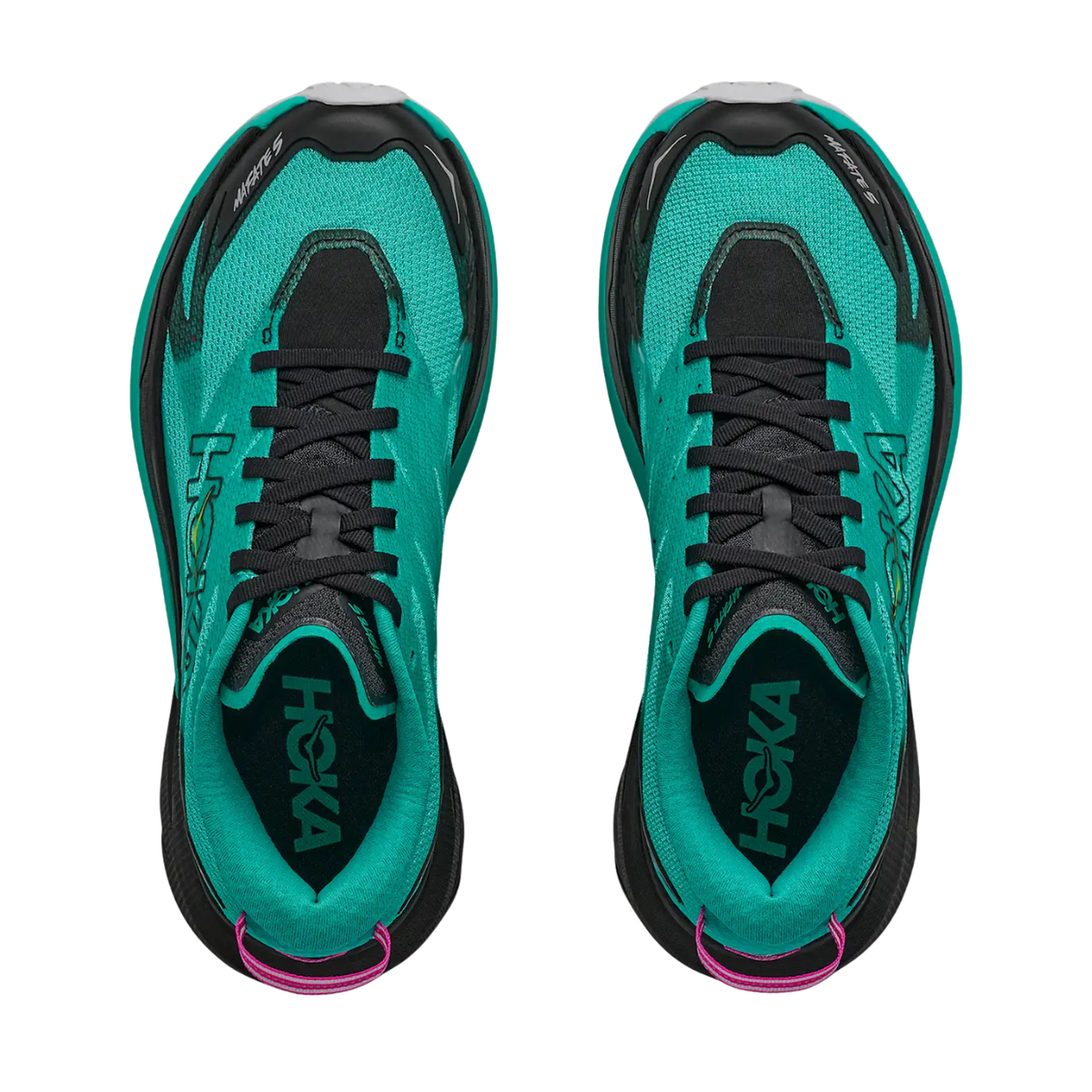 Hoka Mafate 5 Black / Electric Aqua Womens