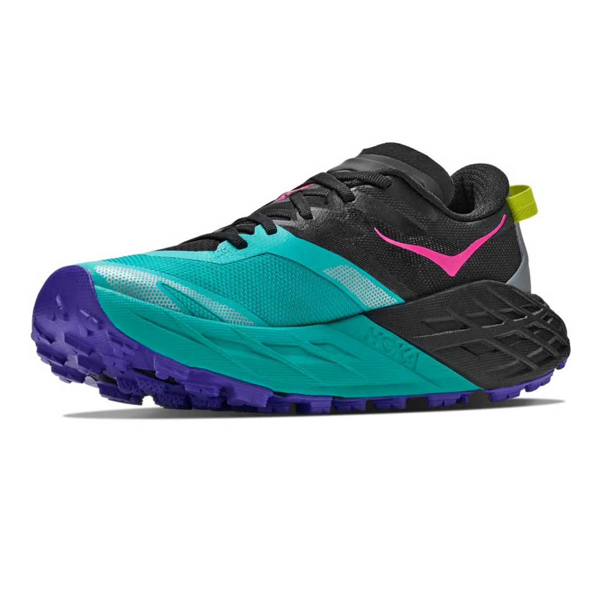 Hoka Speedgoat 7 Black / Electric Aqua Womens