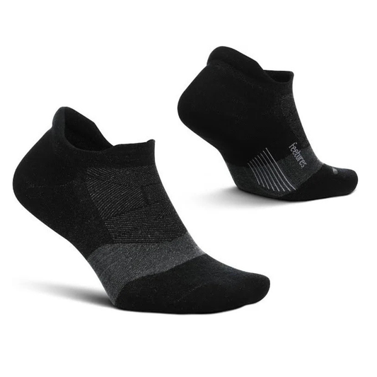 Feetures Merino 10 Max Cushion Tab Socks - Charcoal