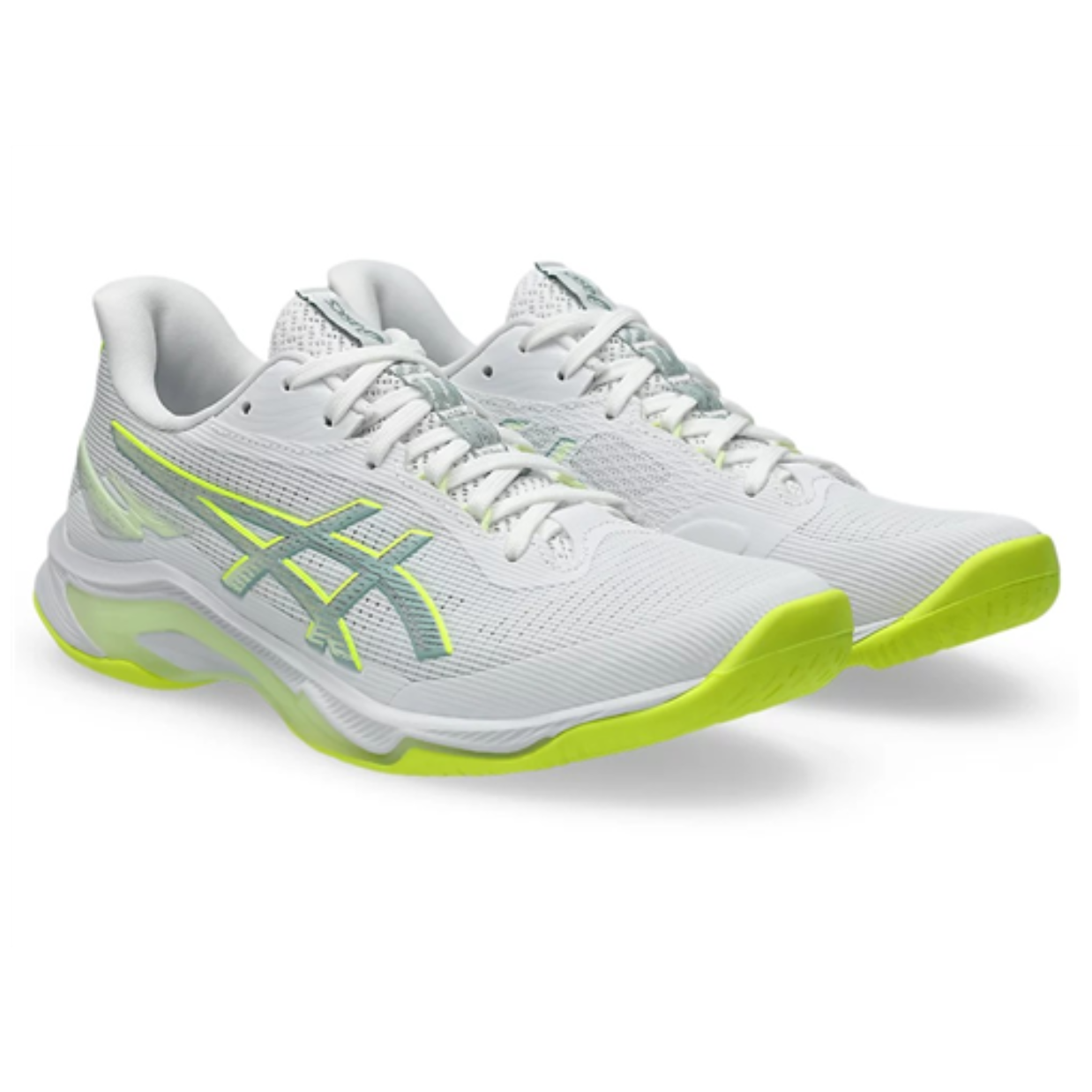 Asics Netburner Ballistic FF 4 White / Safety Yellow Womens