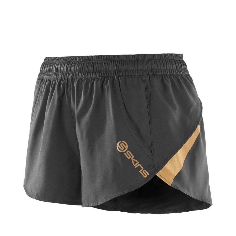 Skins Rush Shorts Black/Gold Womens