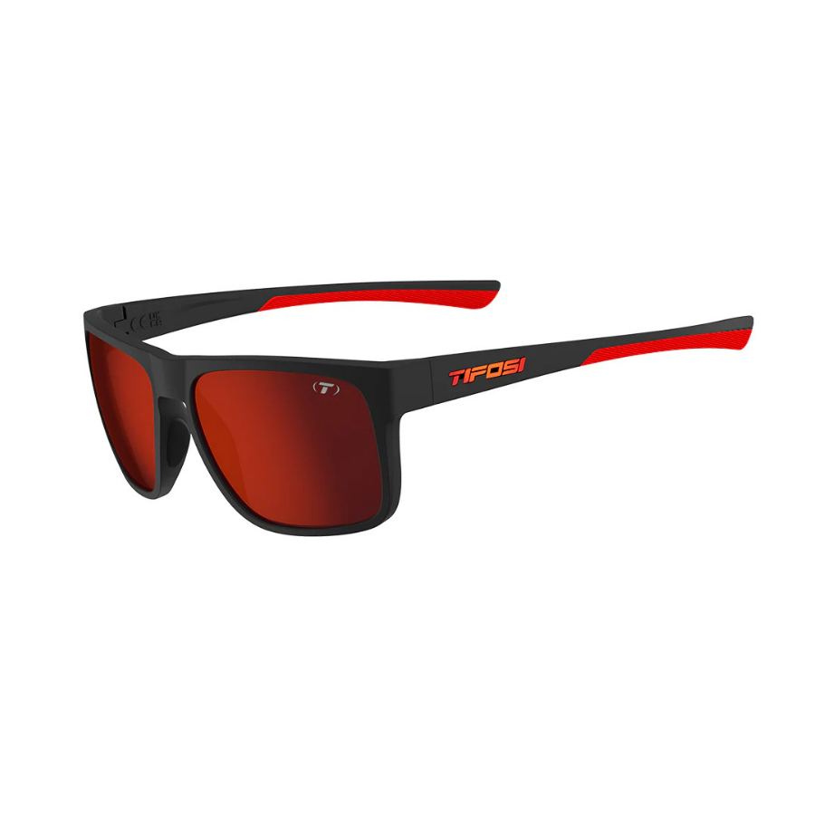 Tifosi Swick Satin Black/Crimson Red Sunglasses