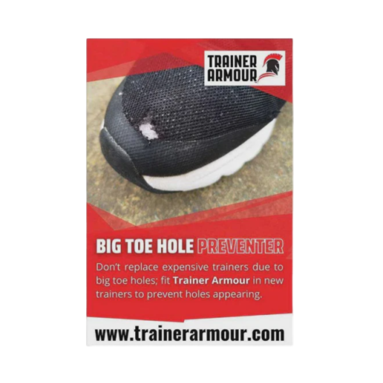 Trainer Armour Big Toe Hole Preventer - White