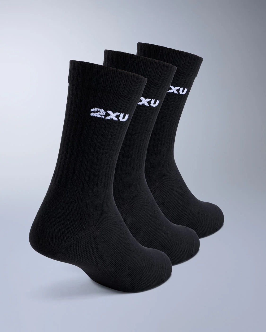 2XU Cotton Crew Socks Black - 3 Pack