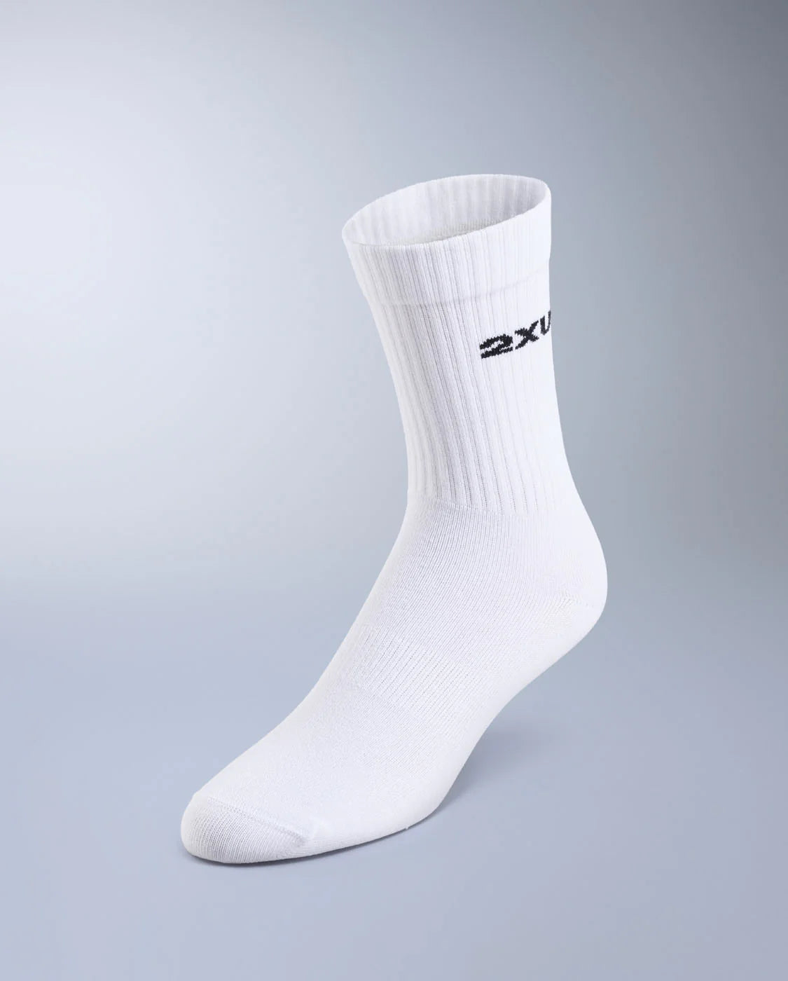2XU Cotton Crew Socks White - 3 Pack