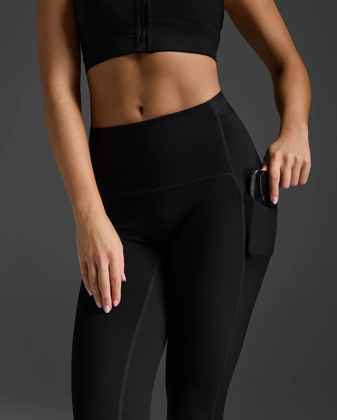 2XU Form Stash Hi-Rise Compression Tights Black Womens