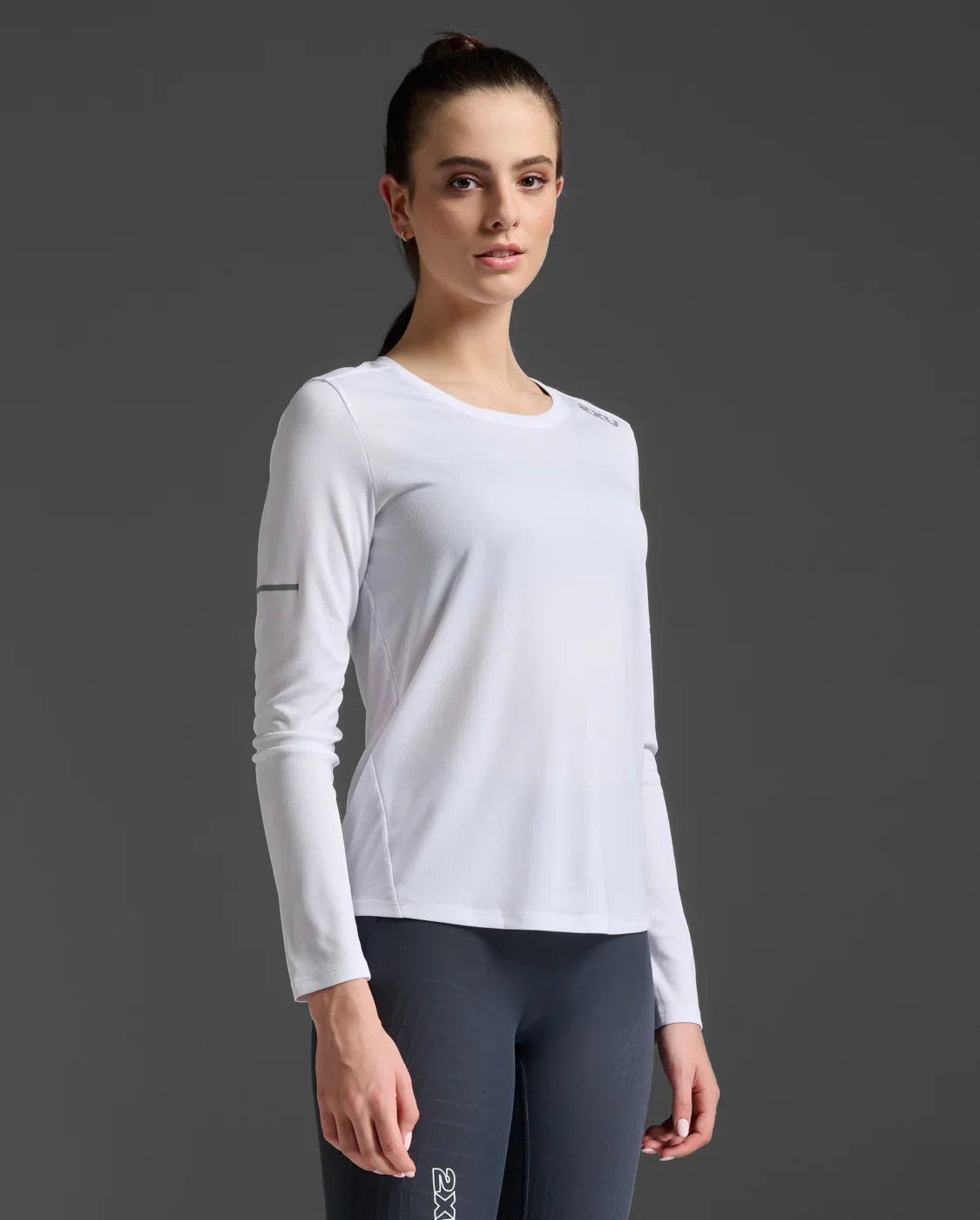 2XU Aero Long Sleeve White Womens