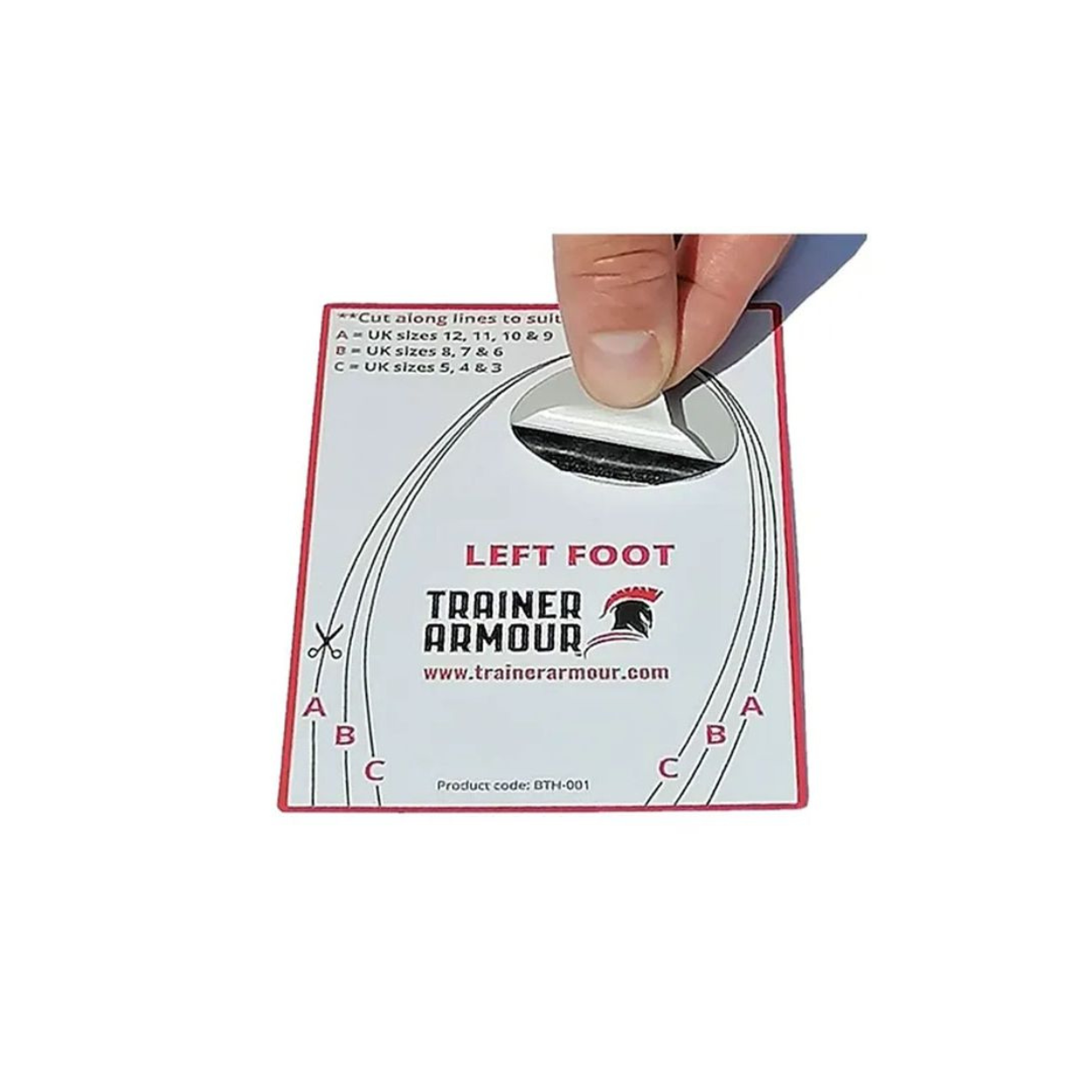 Trainer Armour Big Toe Hole Preventer - Black