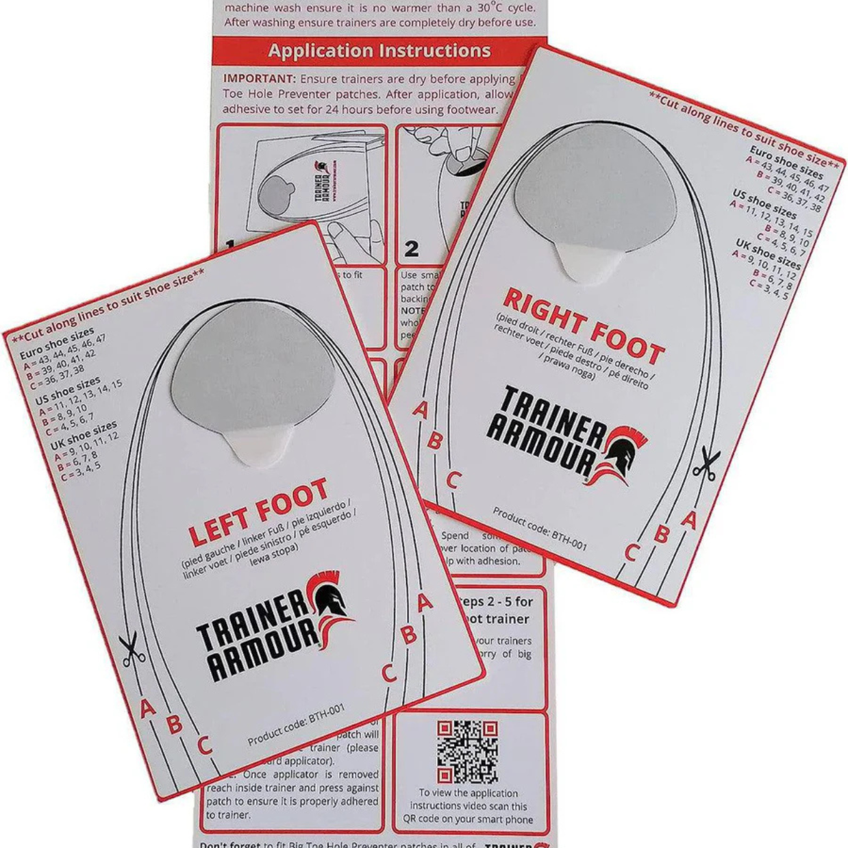 Trainer Armour Big Toe Hole Preventer - Black
