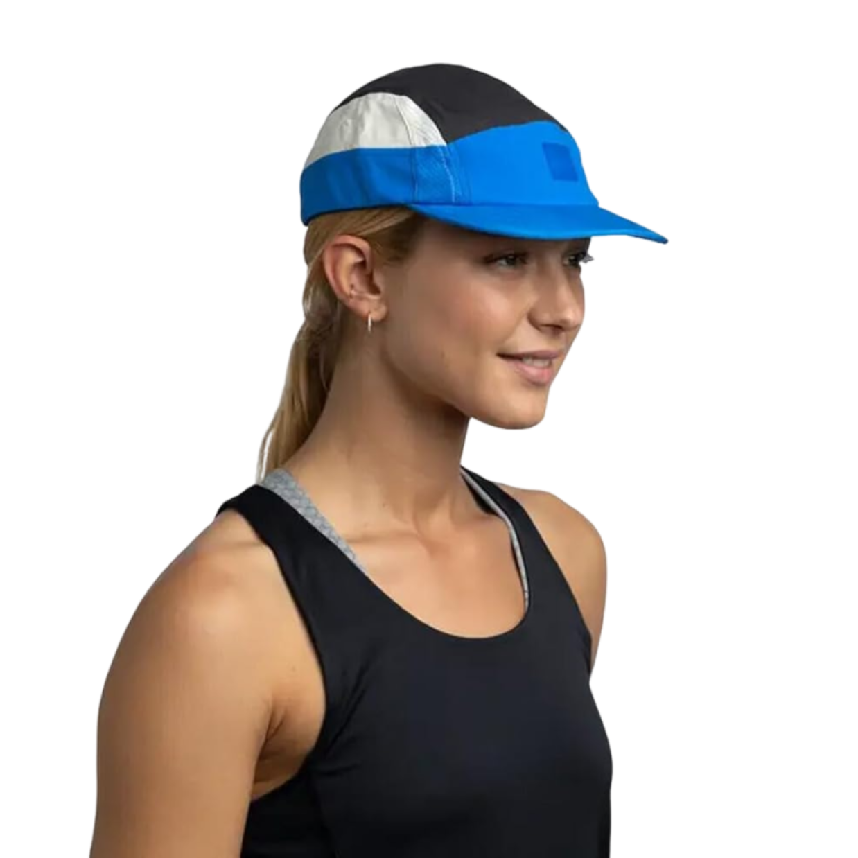 Buff 5 Panel Go Cap - Domus Blue