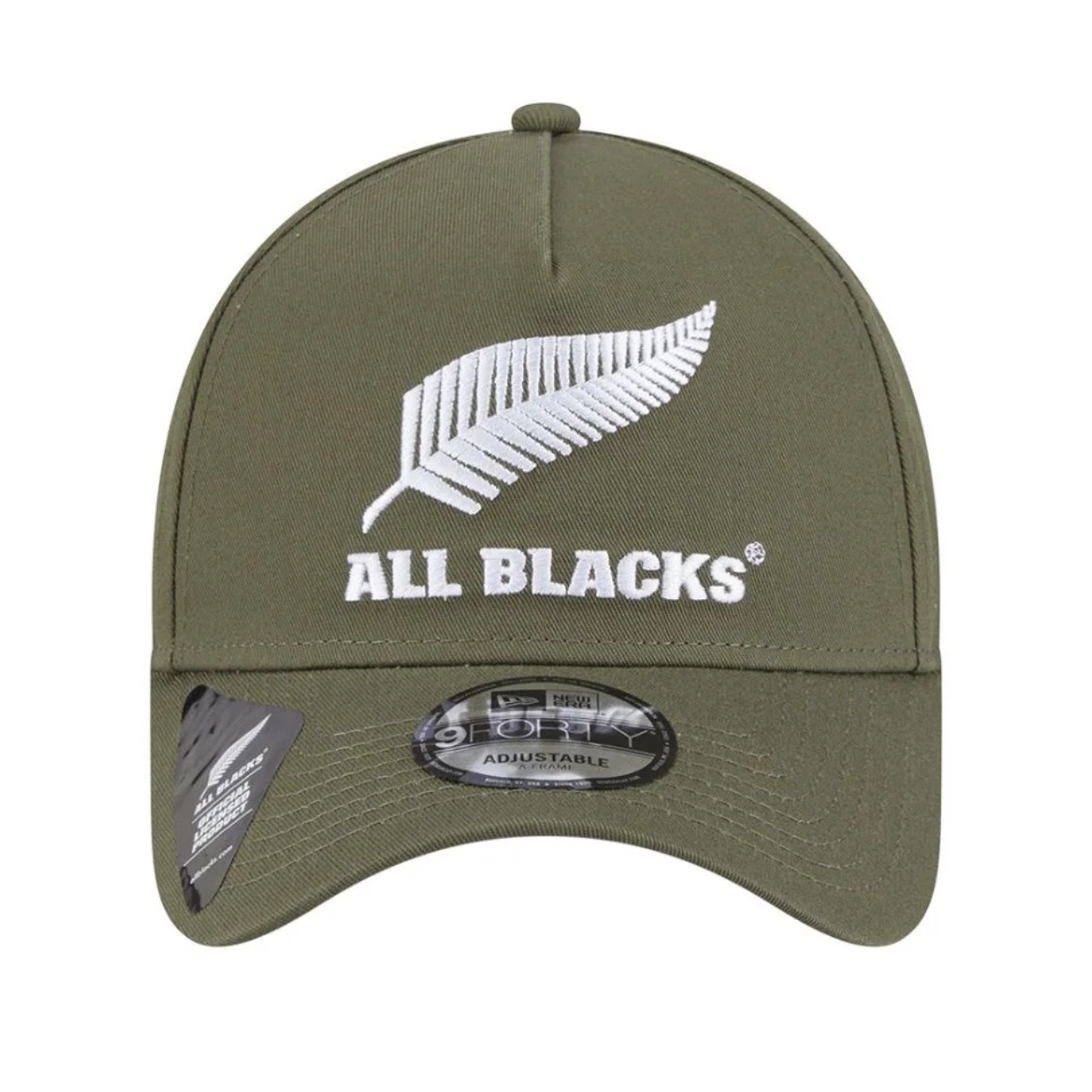 New Era 9Forty A Frame All Blacks Olive/White Black UV Cap