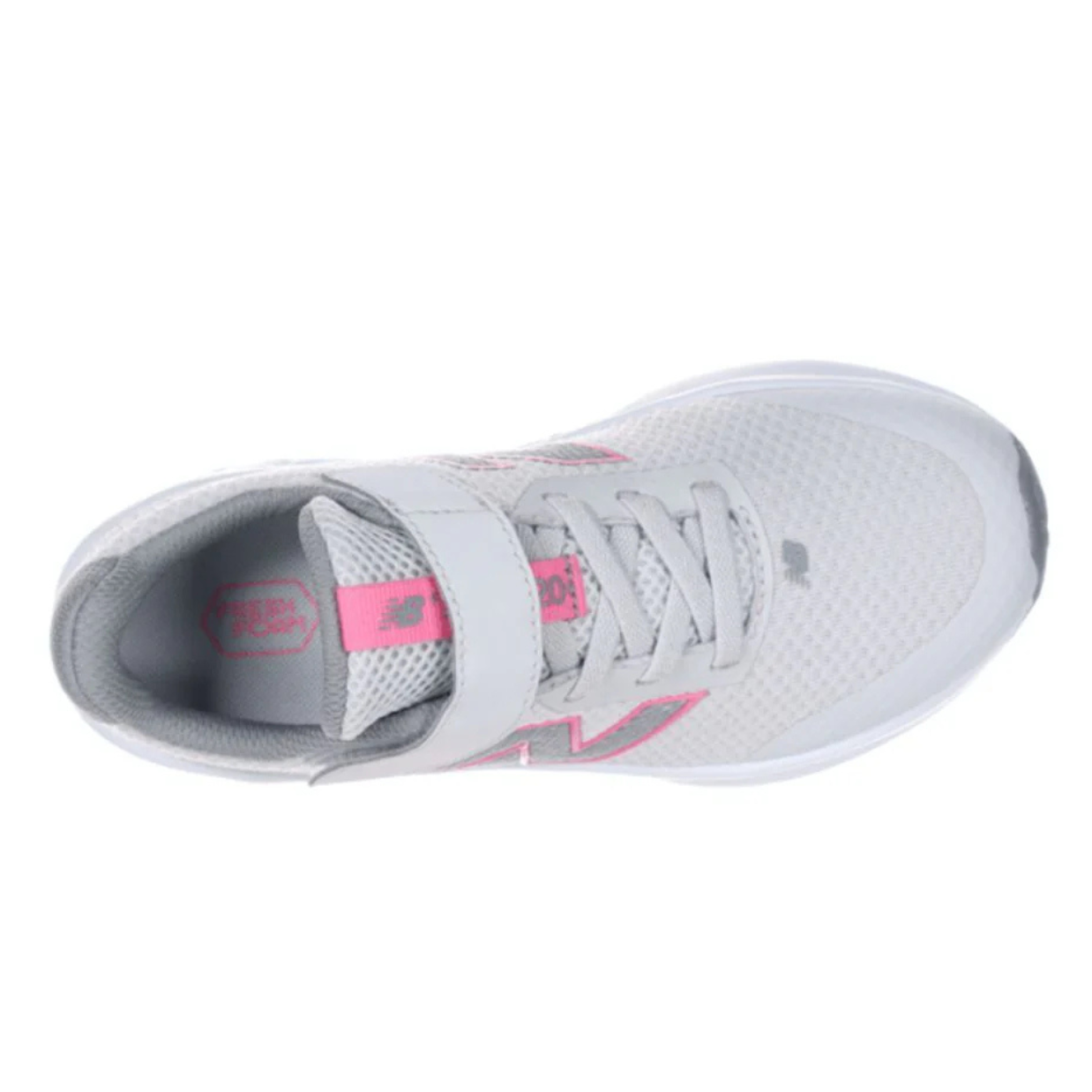 New Balance 520 Bungee Lace Grey / Pink P52097B Kids