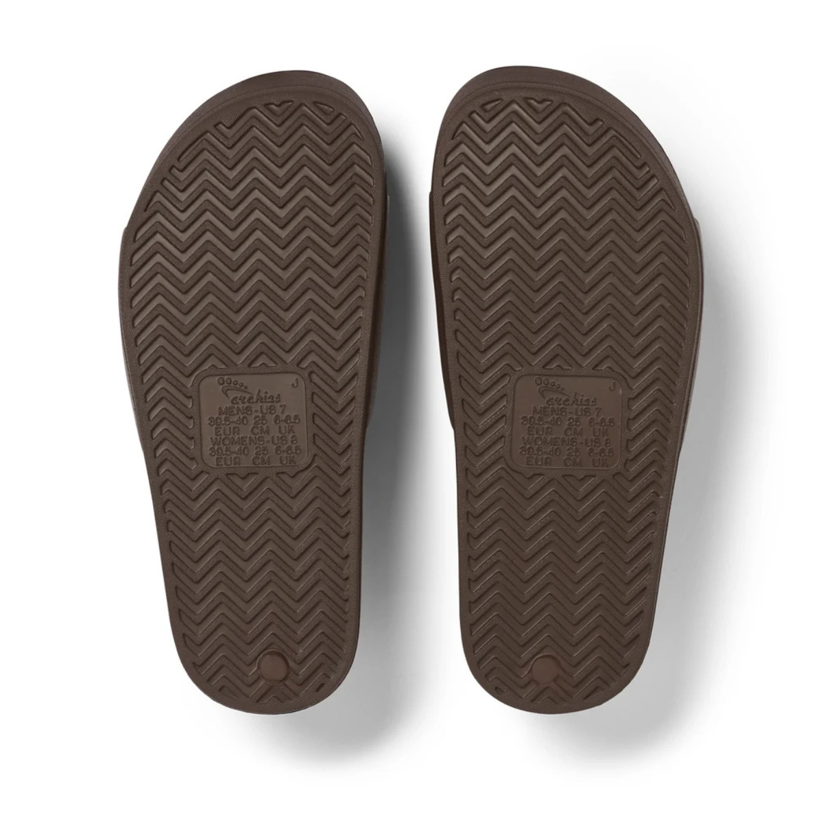 Archies Arch Support Slides Brown Unisex