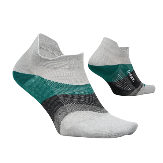 Feetures Elite Ultra-Light Cushion No Show Tab Stone Ivy Sock