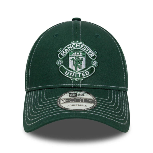 New Era 9Forty Man Utd Green/White Stitch Cap