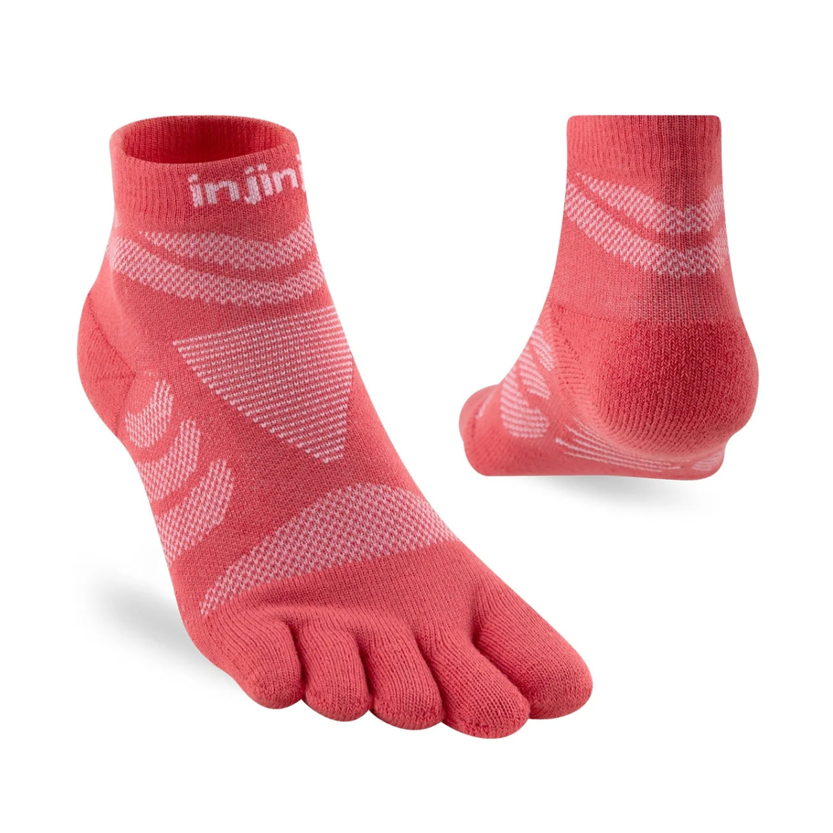 Injinji Ultra Run Midweight Mini-Crew Womens Sock Coral