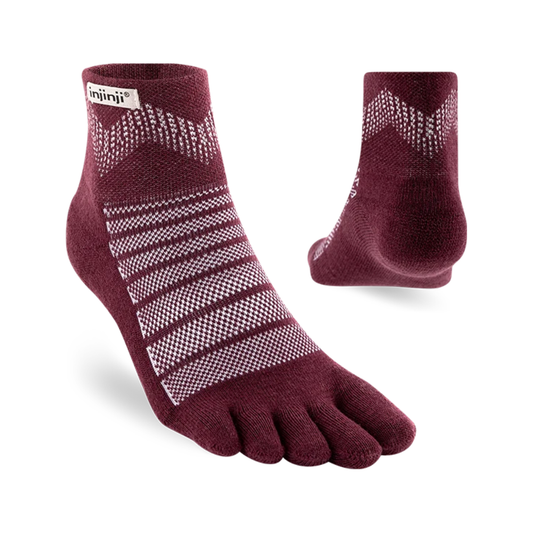 Injinji Outdoor Midweight Mini Crew Merino Wool Sock Garnet