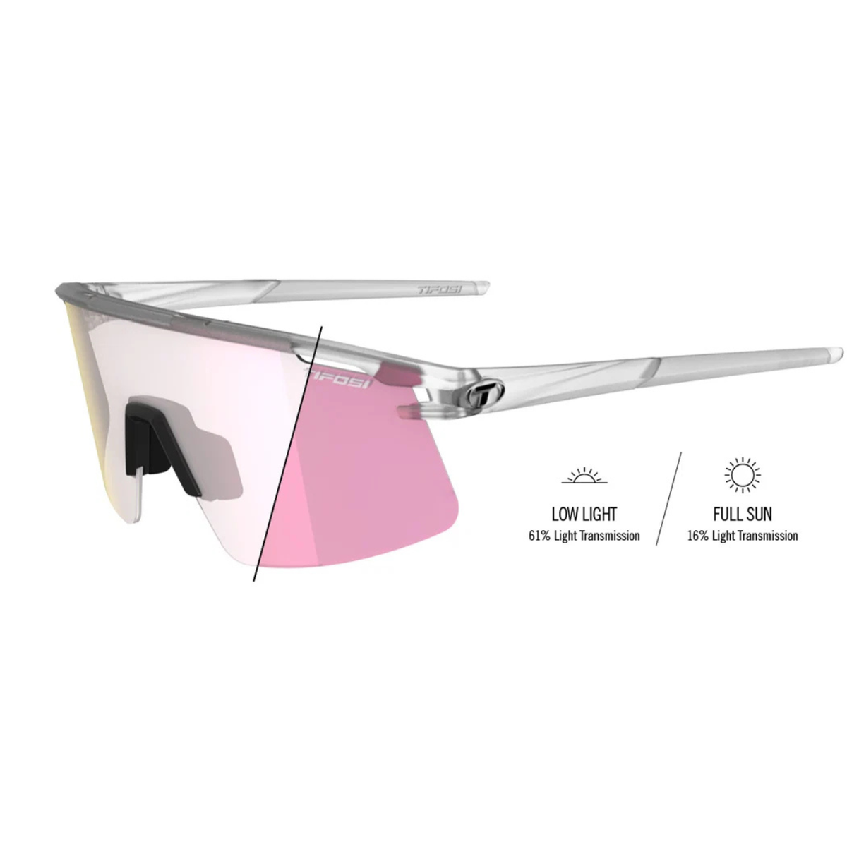 Tifosi Moab Lite Satin Clear Fototec Sunglasses
