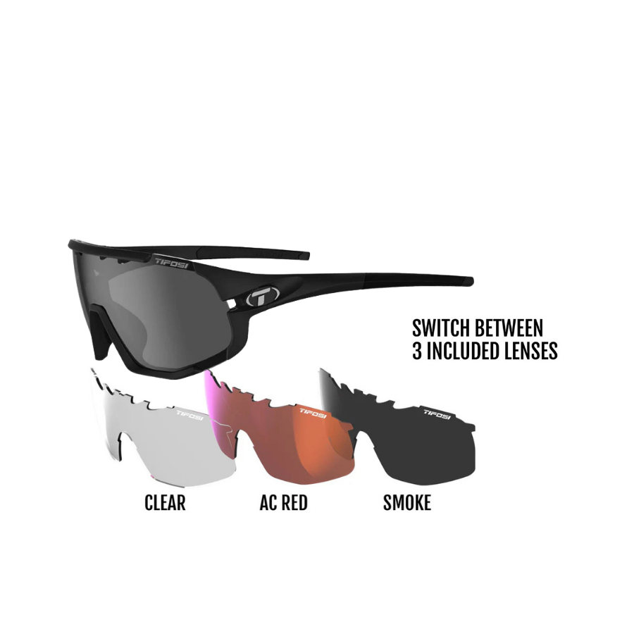 Tifosi Sledge Matte Black Interchange Sunglasses
