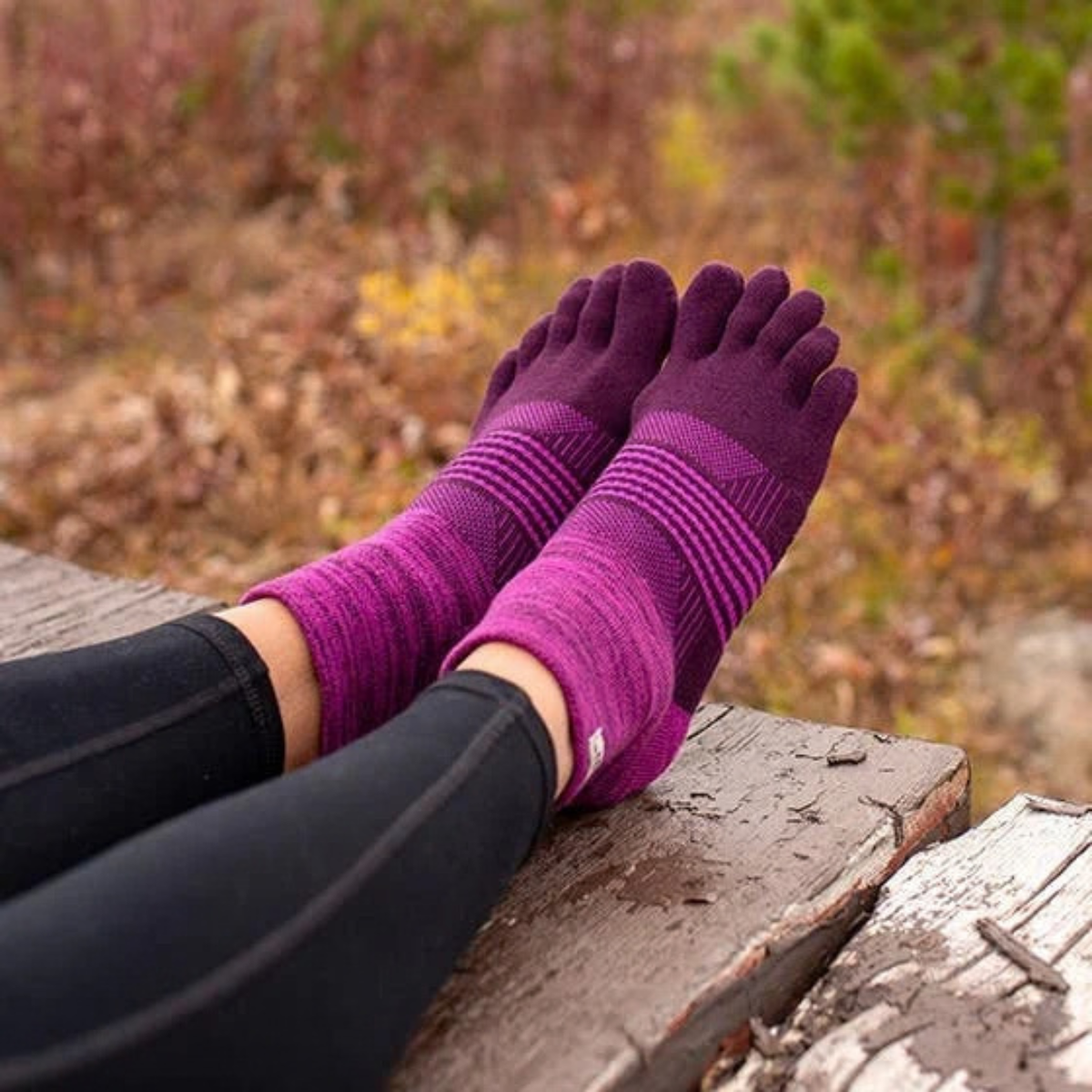 Injinji Trail midweight Mini-Crew Womens Sock Violet