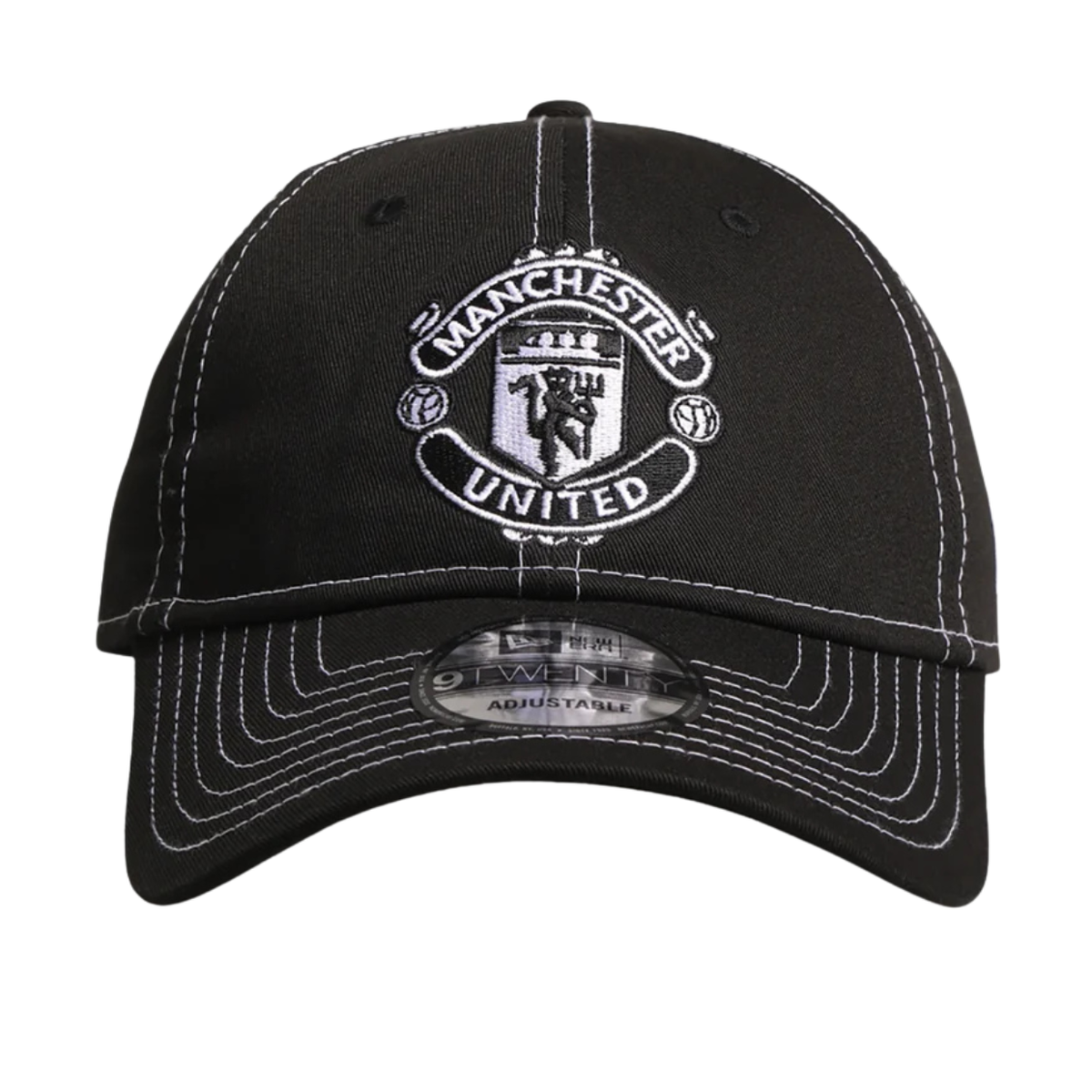 New Era 9Twenty Man Utd Black/White Stitch Cap