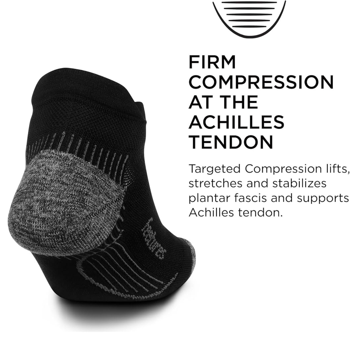 Feetures Plantar Fasciitis Compression Sock No-Show