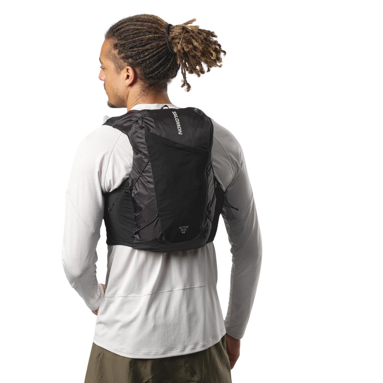 Salomon Active Skin 12 Set with Flasks - Black / Metal