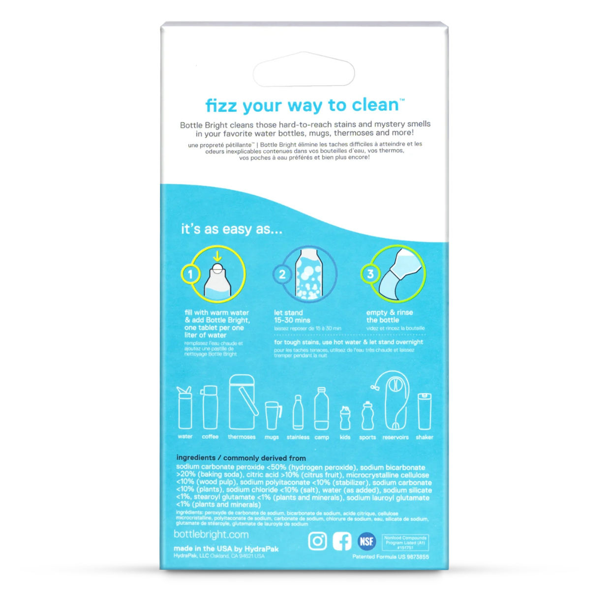 Hydrapak Bottle Bright Cleaning Tablets