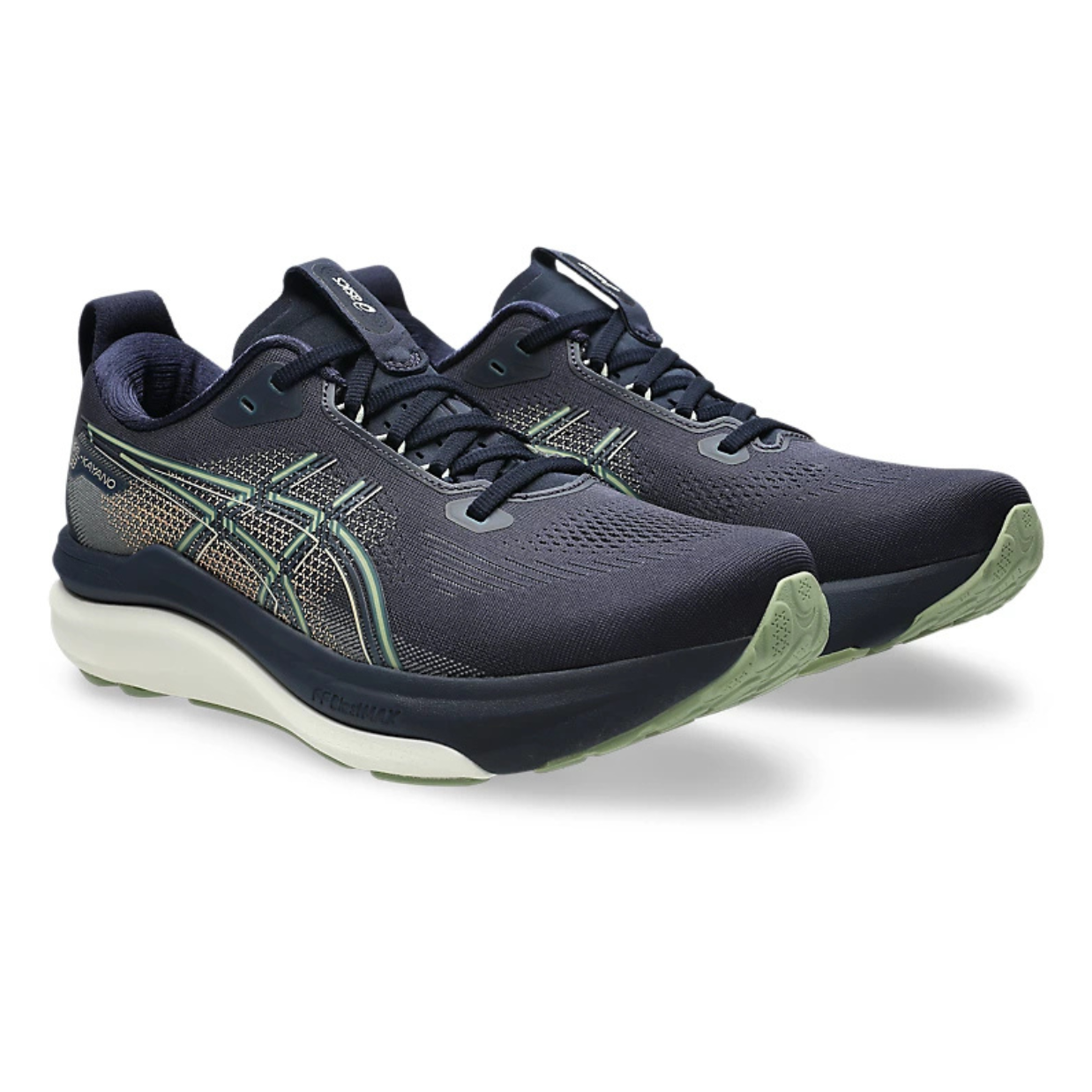 Asics Gel-Kayano 33 Wide (2E) Midnight / Khaki Green Mens