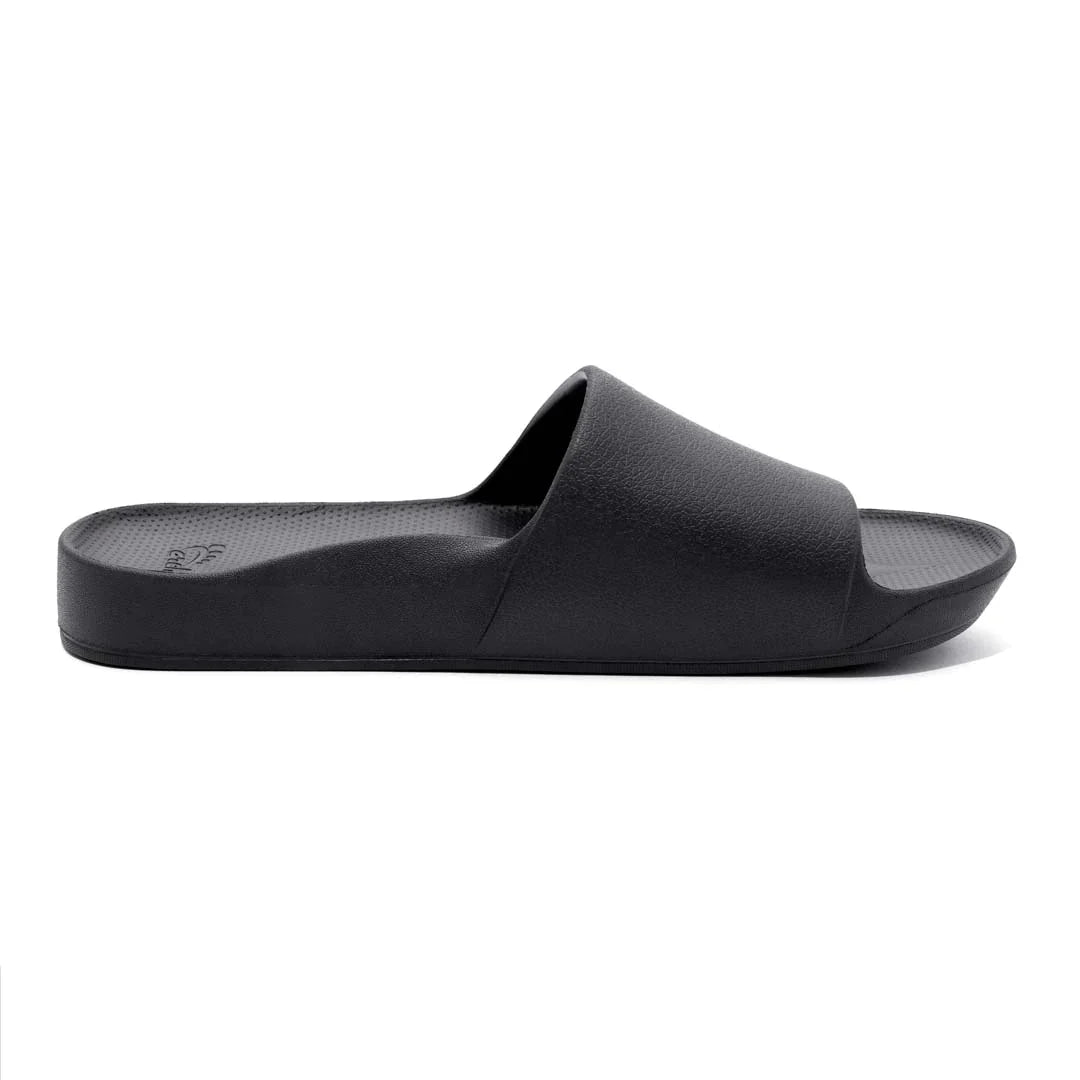 Archies Arch Support Slides Black Unisex