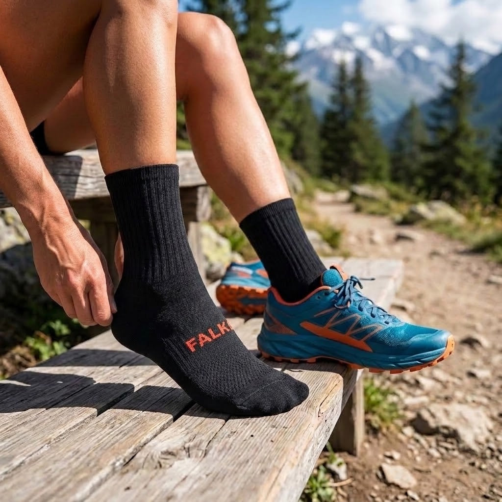 Falke Retro Crew Stripe 8889 Black Sock