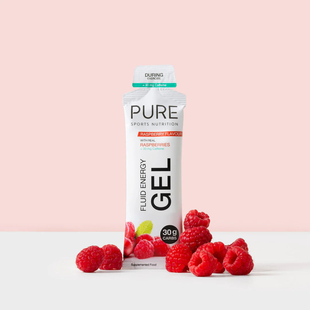 Pure Fluid Energy Gel - Raspberry (+ Caffeine) 50g
