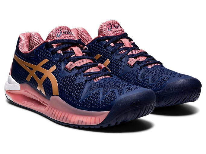 Asics Resolution 8 Peacoat/Rose Gold Womens